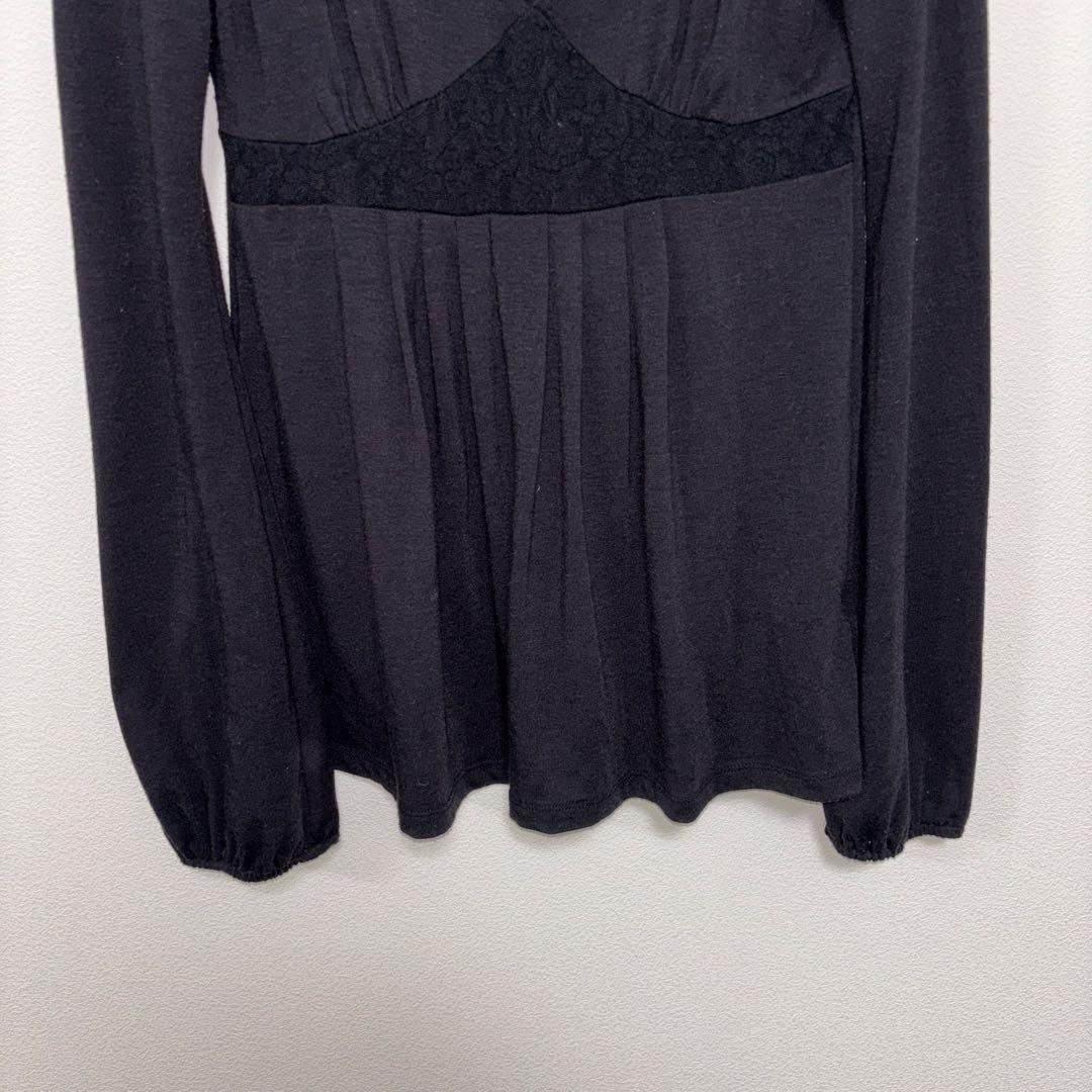 EGOIST ブラックVネック チュニック S相当Aラインe062 10