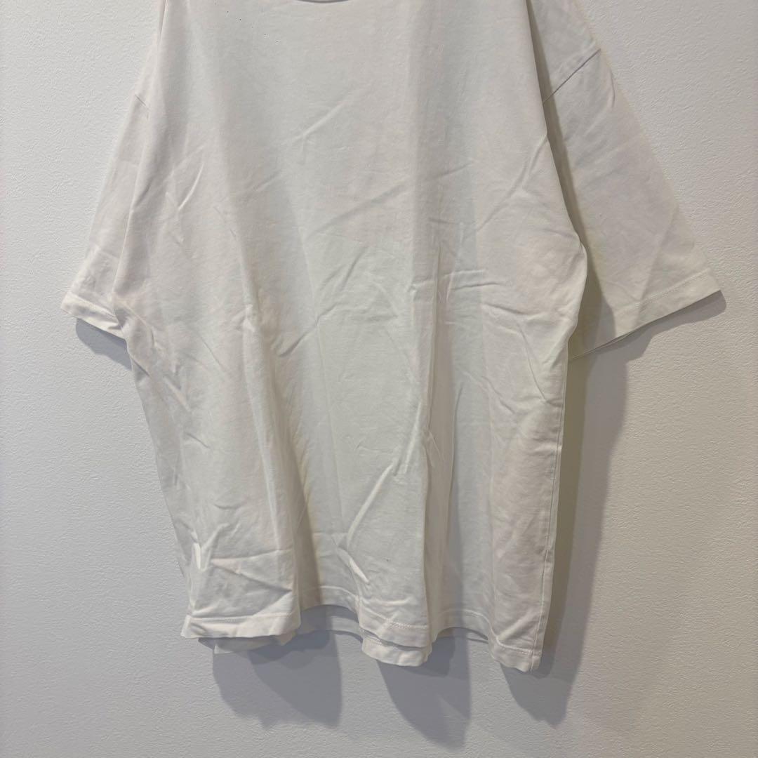 ニコアンド 半袖Tシャツ バックロゴ ビッグシルエット 白　ホワイト L 3