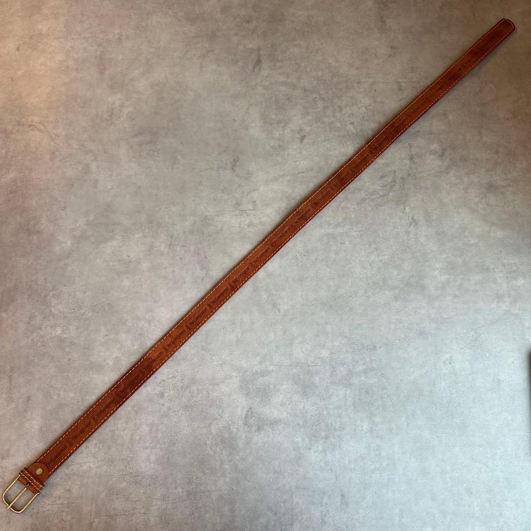 希少✨80s Yves Saint Laurent エンボスロゴ　レザーベルト 6