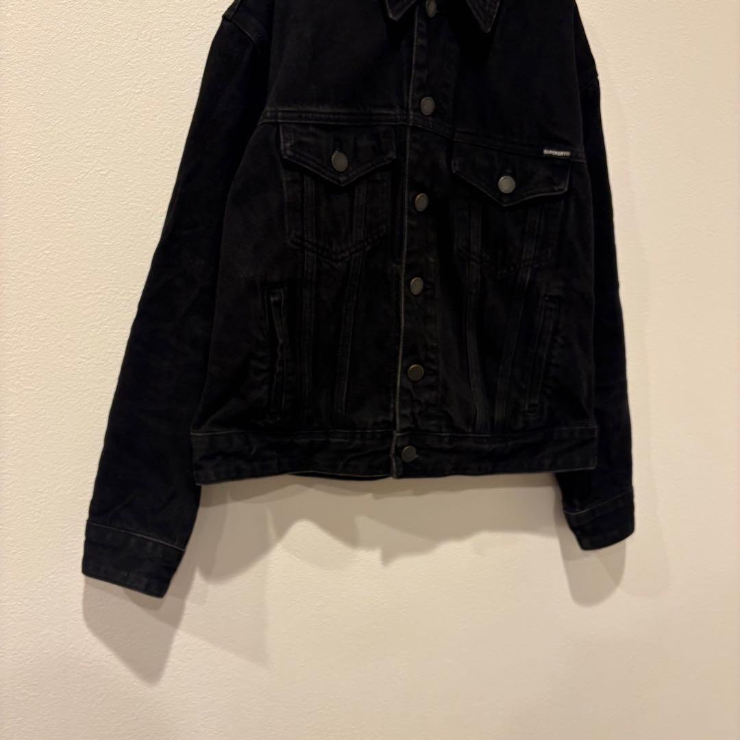 スーパードライ デニムジャケット Gジャン 黒 ブラック　無地 L メンズ 3