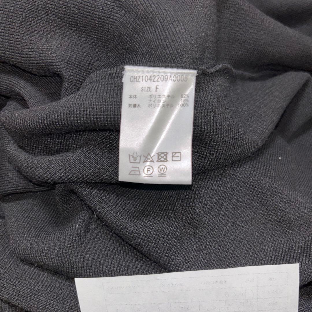 Chico ブラック ポロニットミニワンピース Fサイズ　d688 13