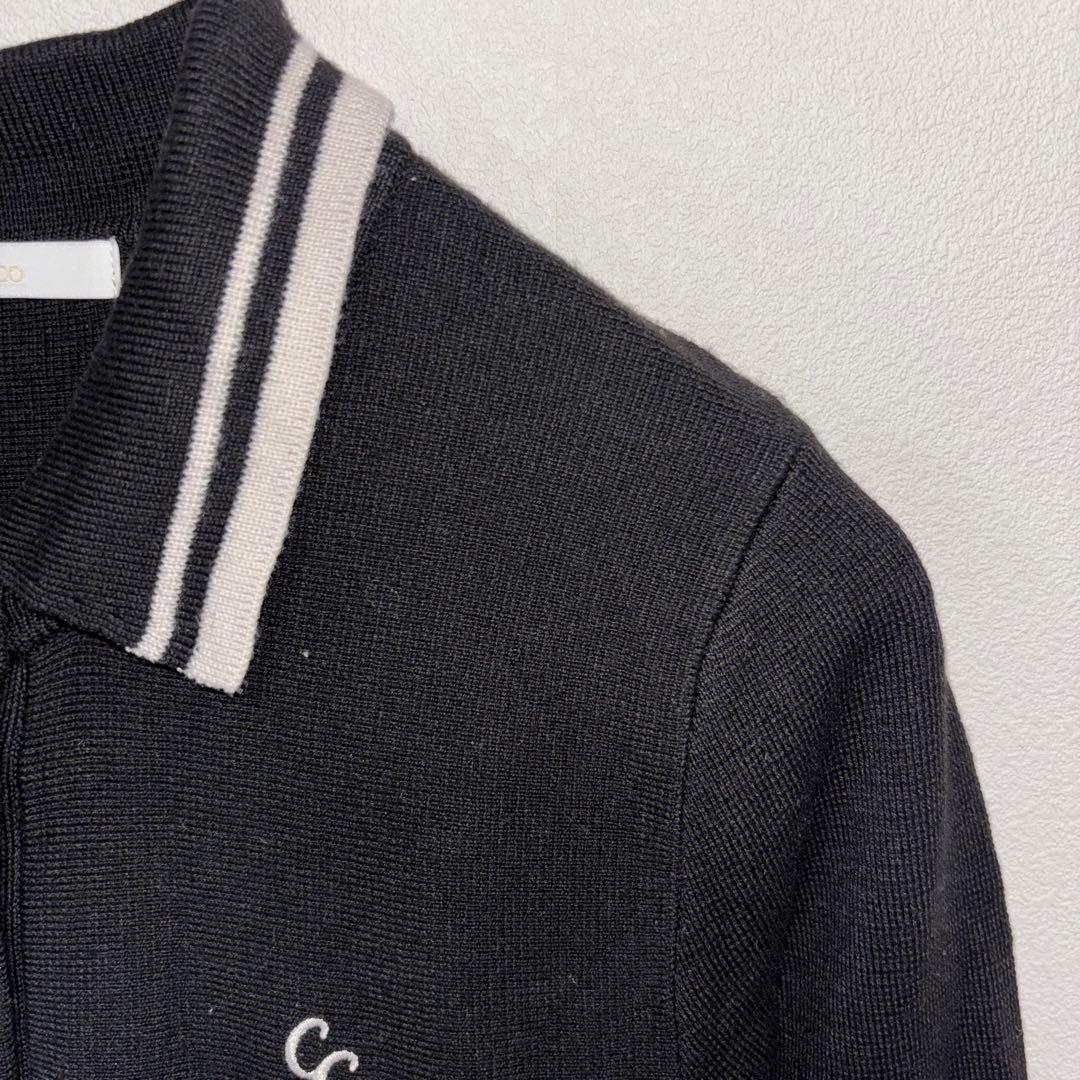 Chico ブラック ポロニットミニワンピース Fサイズ　d688 7