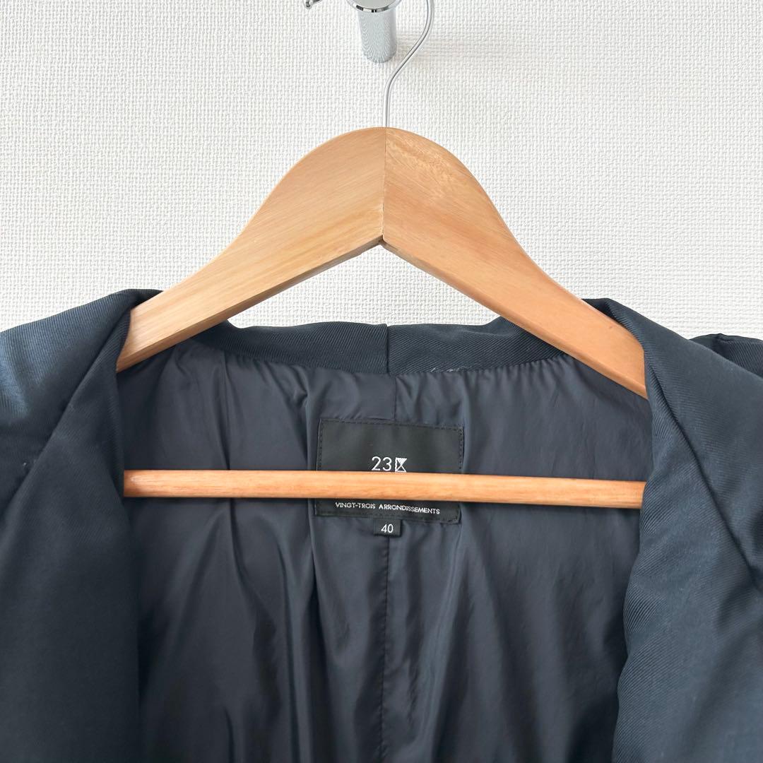 2024AW✨23区 シレータフタ ミドル丈 ダウンコート　ネイビー　40 3