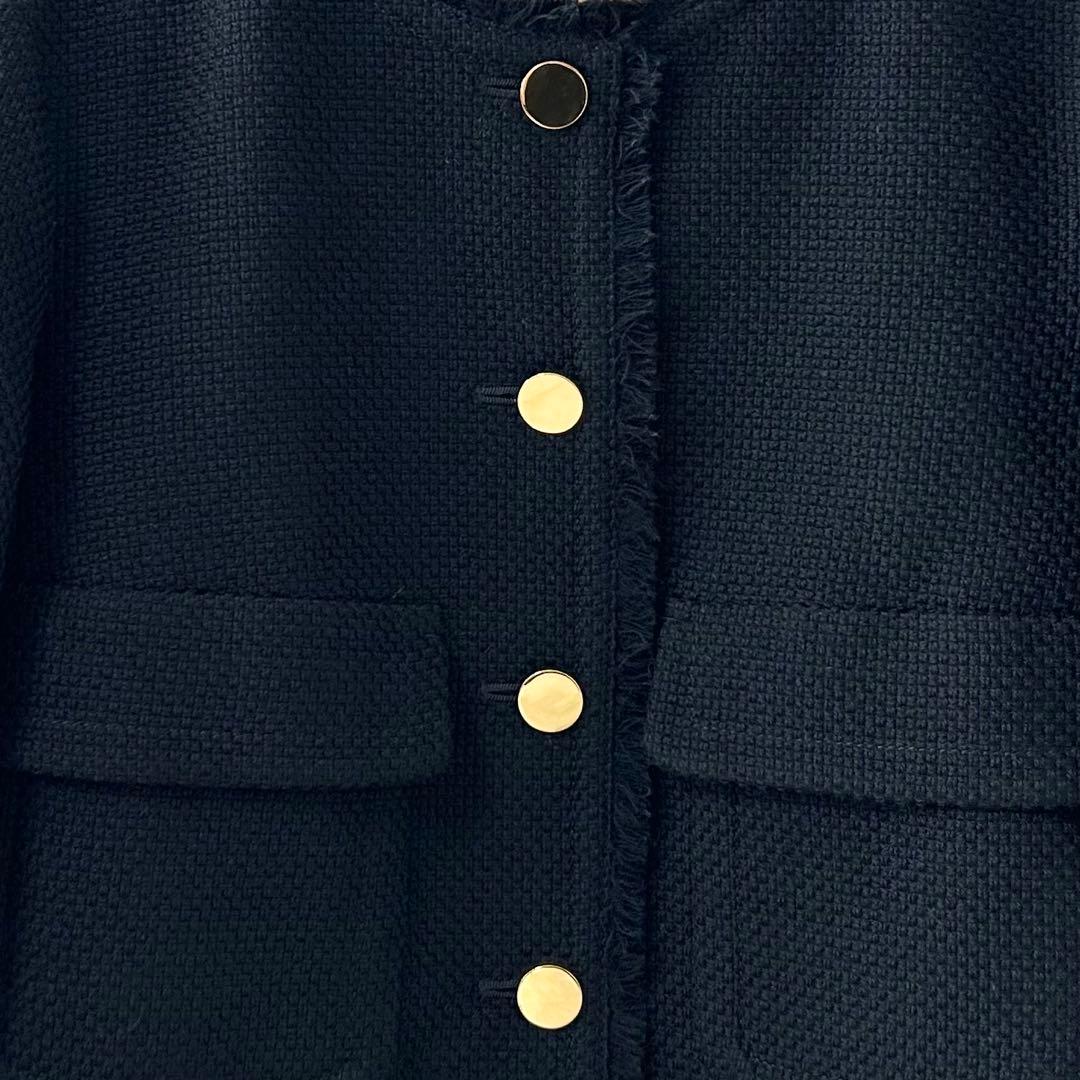 ANAYI アナイ　ウールプリペラポケット ジャケット　ネイビー　38 3