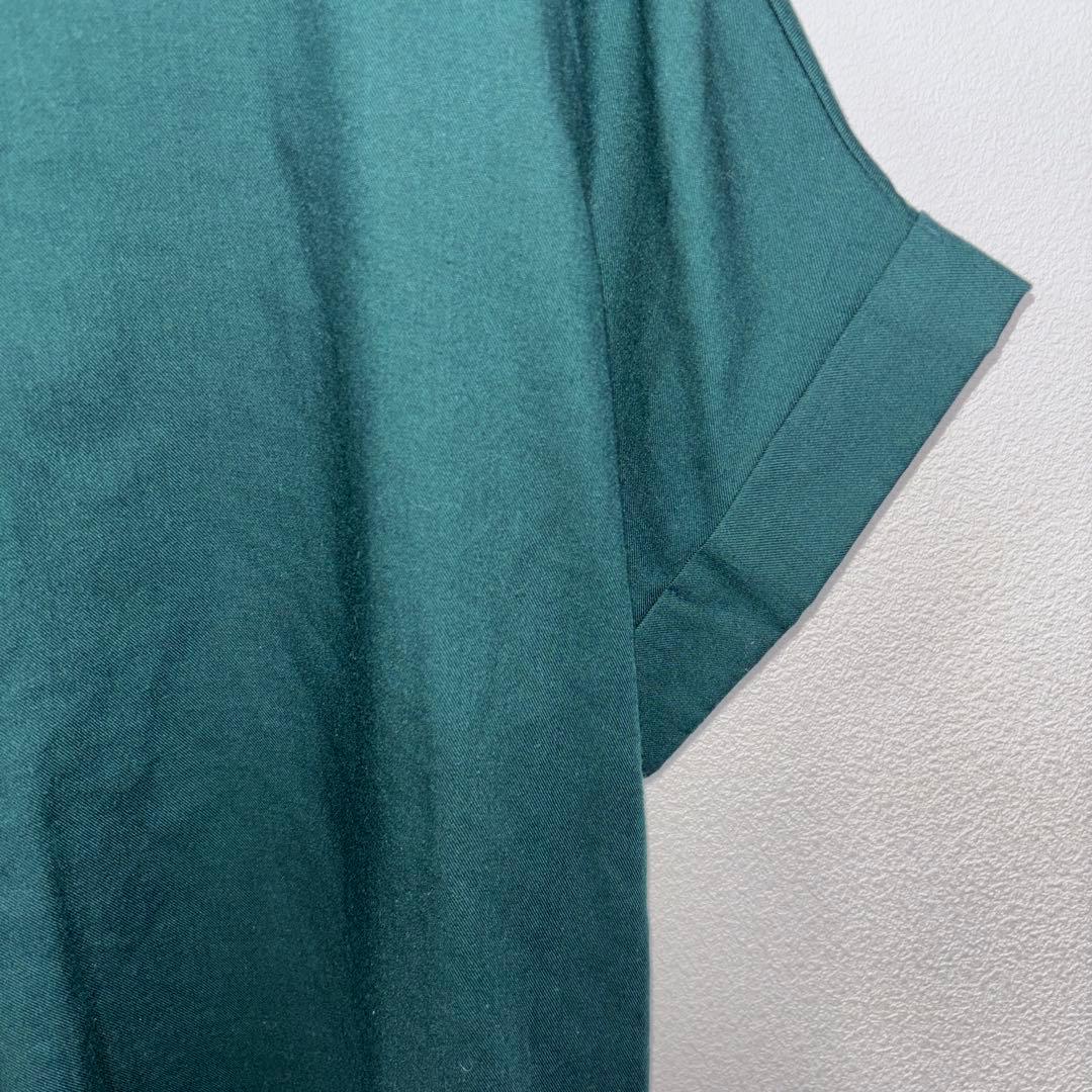 PLST ダークグリーン Vネック 半袖ブラウス M d750 8