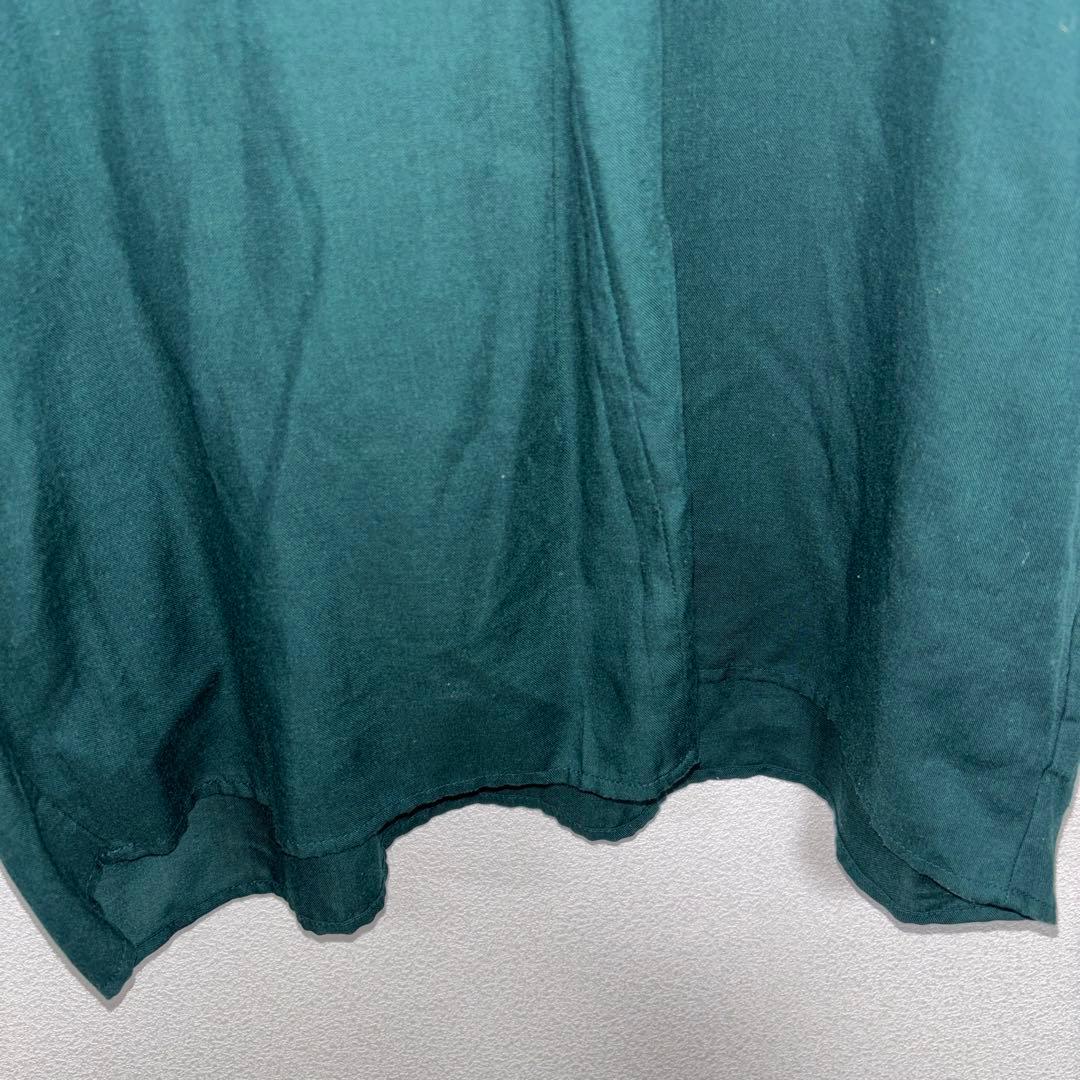 PLST ダークグリーン Vネック 半袖ブラウス M d750 10