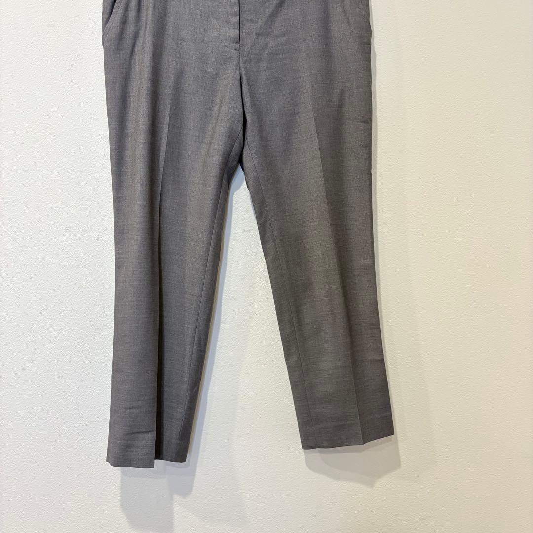 ナチュラルビューティーベーシック スラックス テーパードパンツ グレー M 3