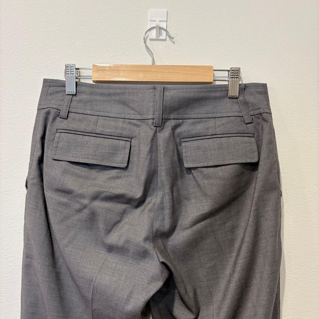 ナチュラルビューティーベーシック スラックス テーパードパンツ グレー M 6