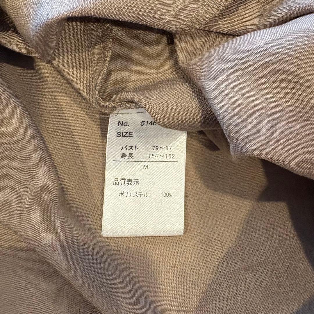 .【美品✨】長袖シャツ ゆったり カジュアル ブラウン 茶色　M 無地　シンプル 7
