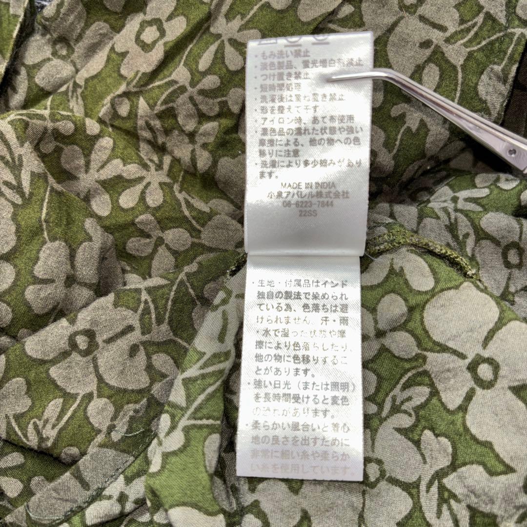 Pyumosso ピューモッソノースリーブシャツ Mオリーブグリーンd730 13