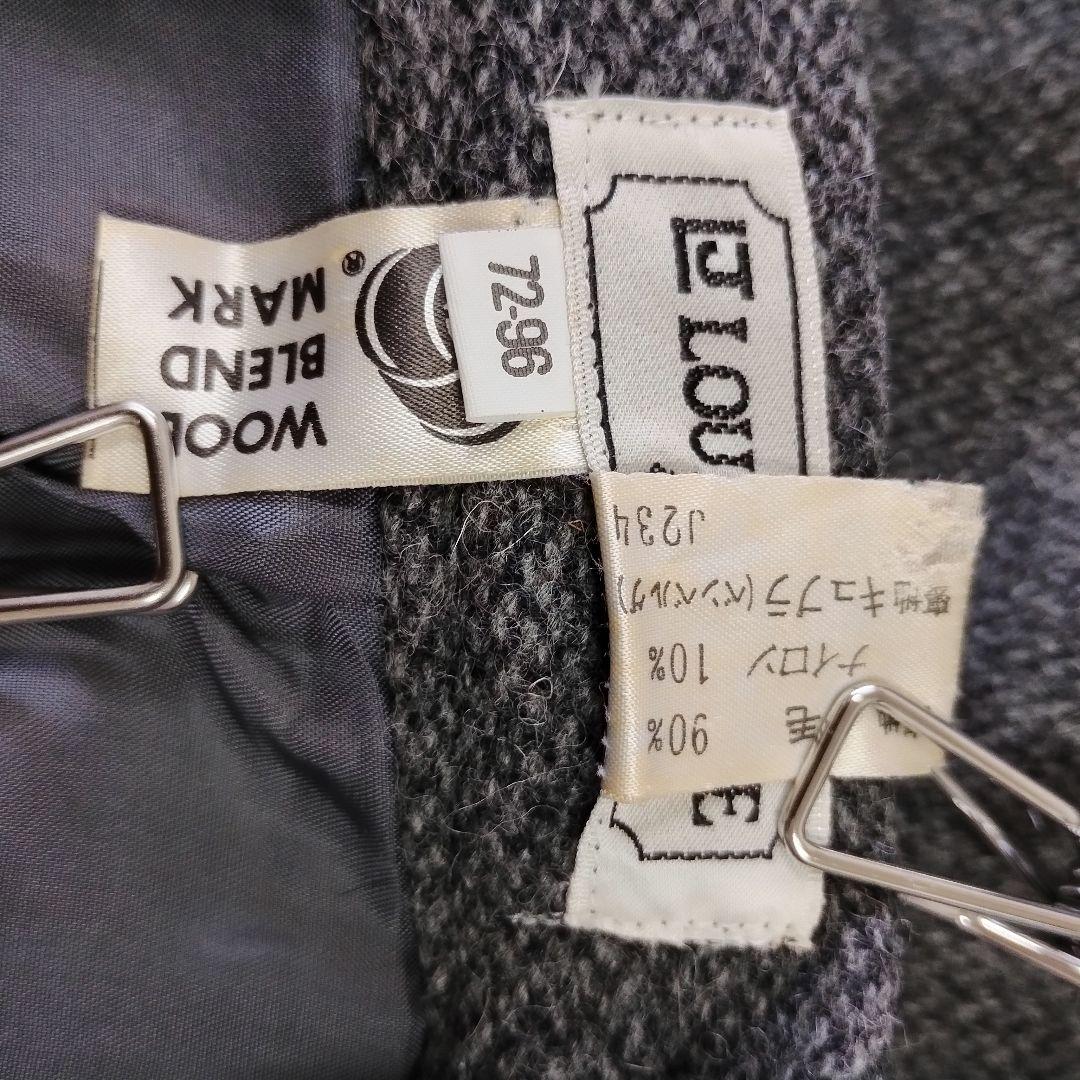 ルイジョーネ グレー ツイード タイトスカート ウエスト72 スリットあり 9