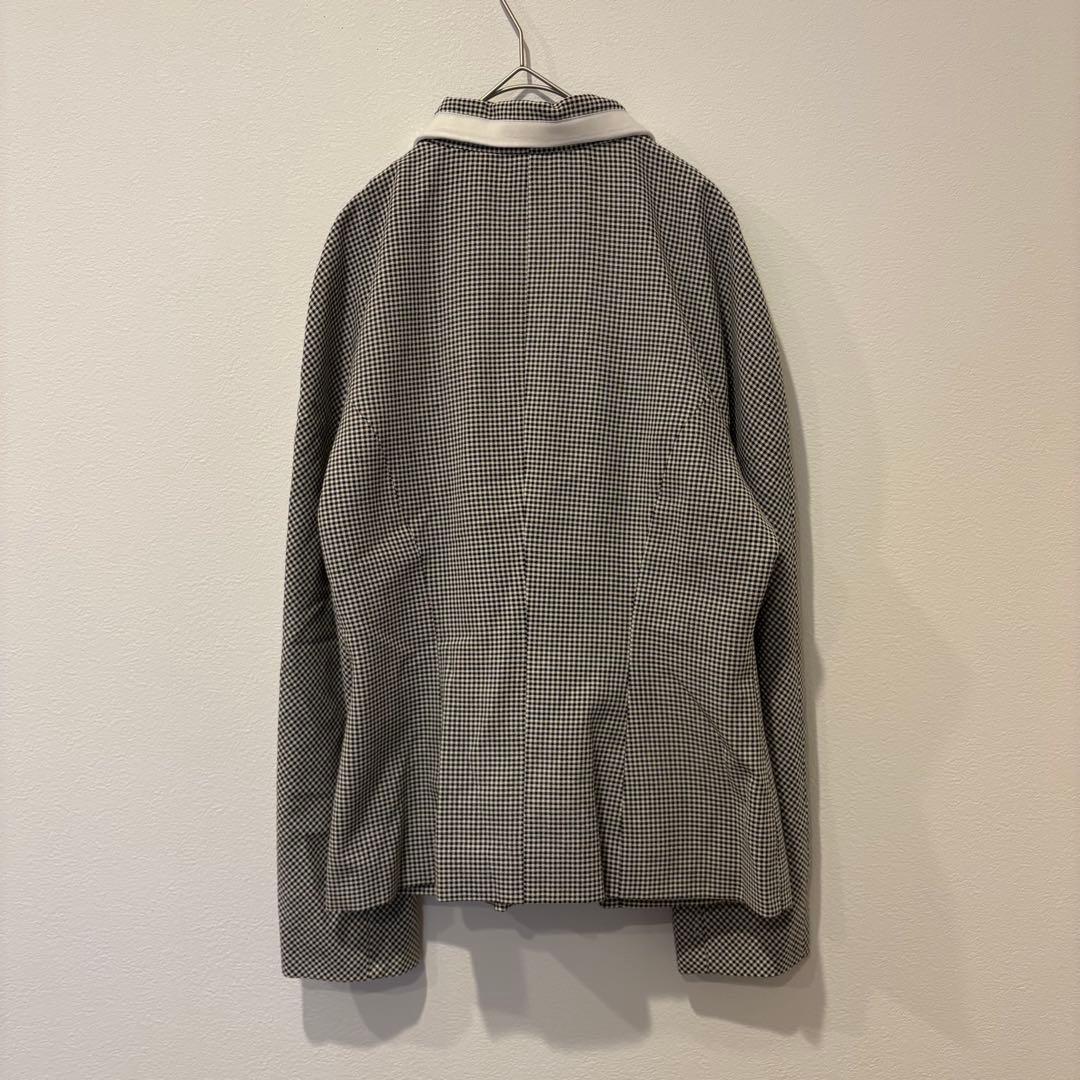アランマヌキャン ジャケット チェック 千鳥柄 襟付き 長袖 40 フランス製 6