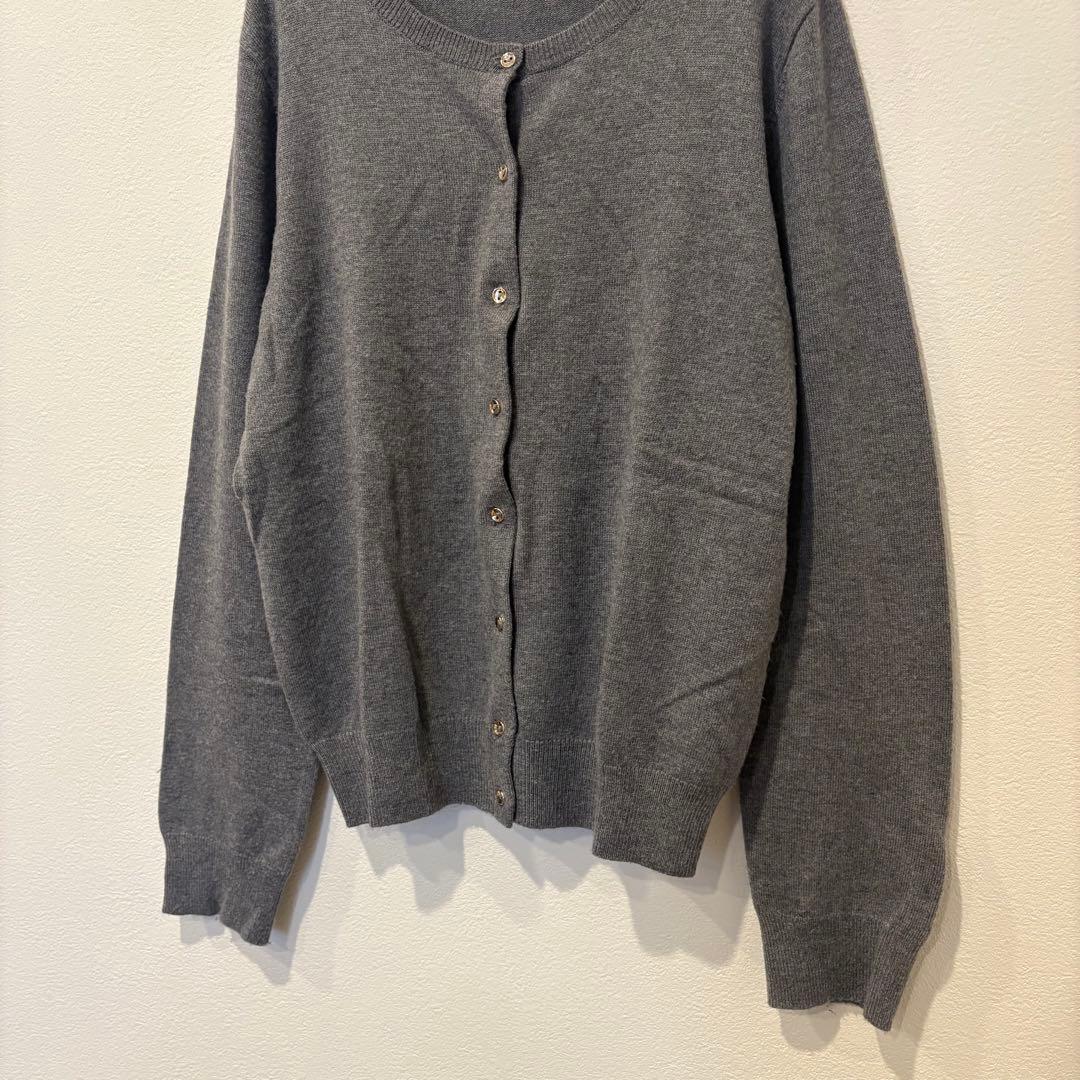 オフオン ニットカーディガン 長袖 グレー 灰色　38 シンプル　きれいめ 4