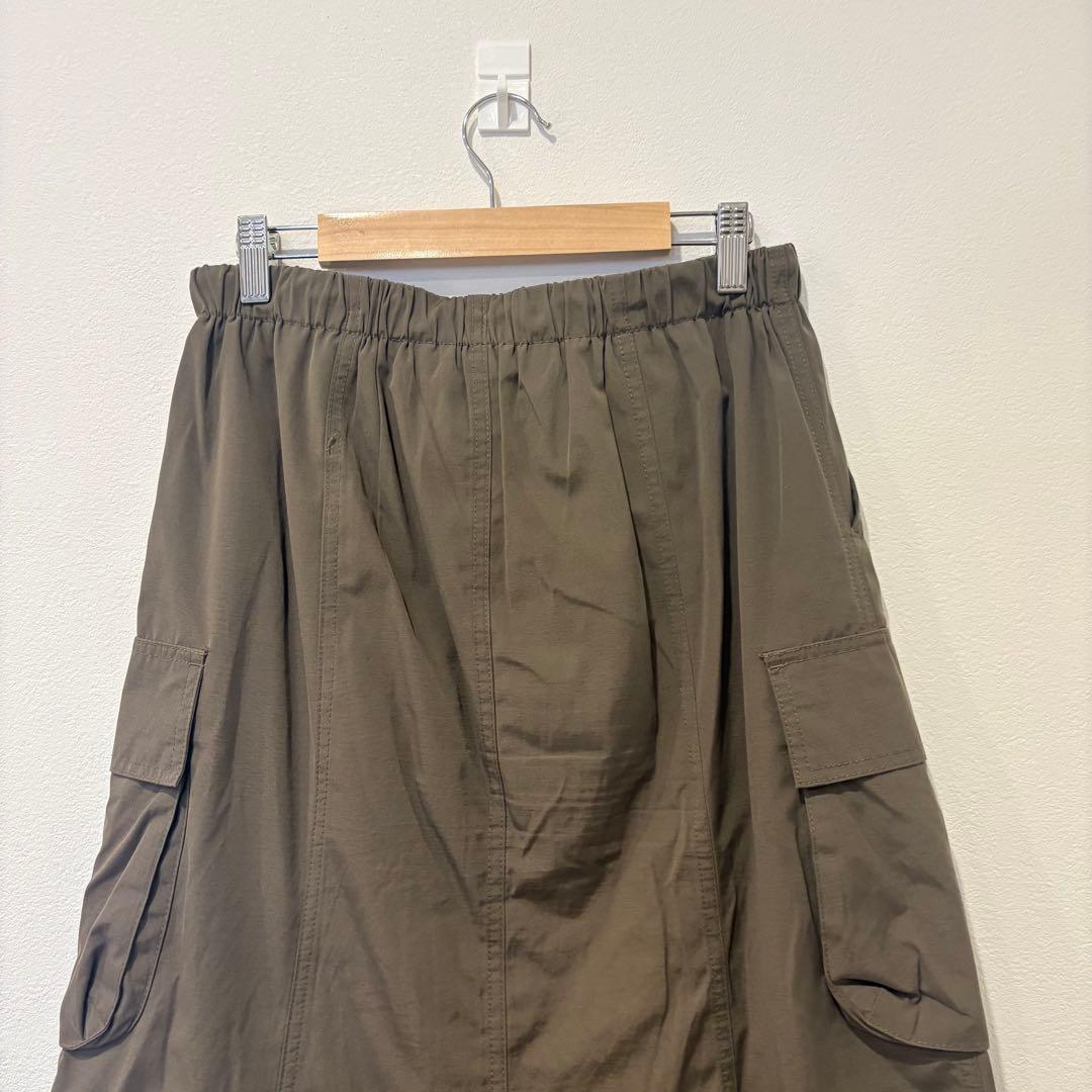 GU ロングスカート　カーキ　緑　ポケット付き　Mサイズ　カーゴ 5