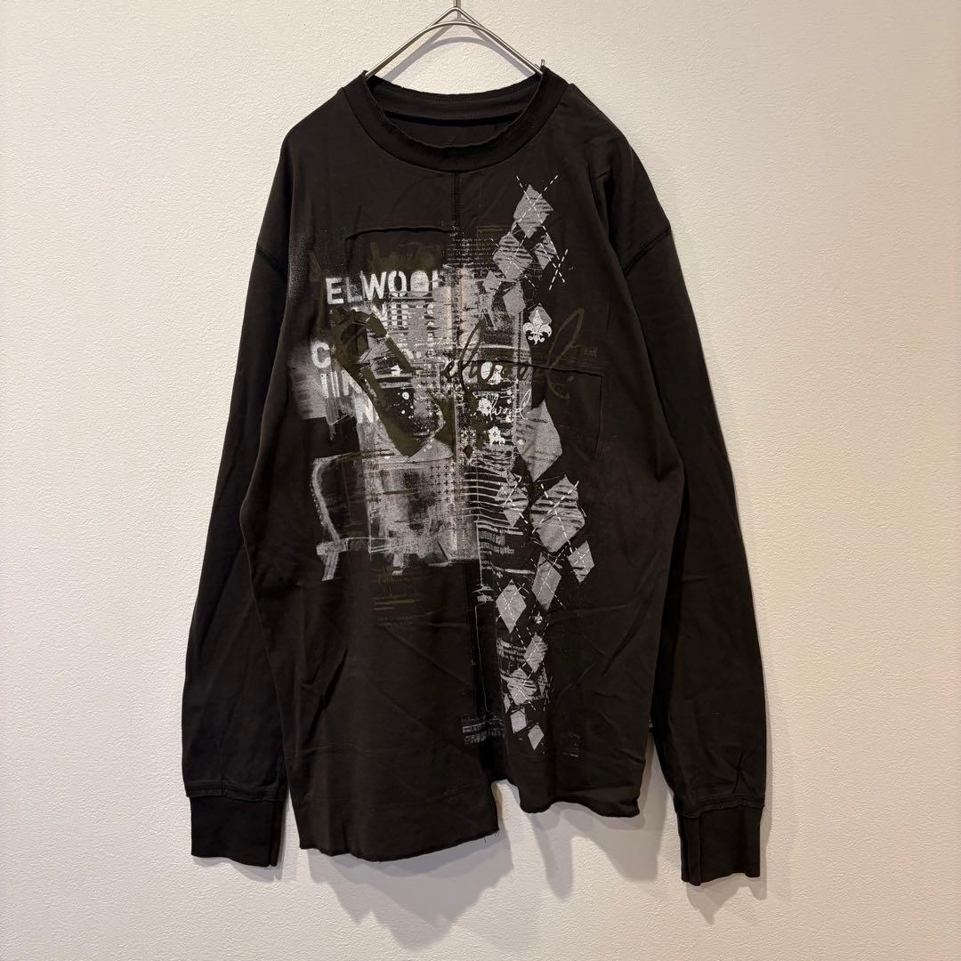 グリップジーンズ ロンT 長袖 プリント 黒 ブラック　ヴィンテージ ストリート 2