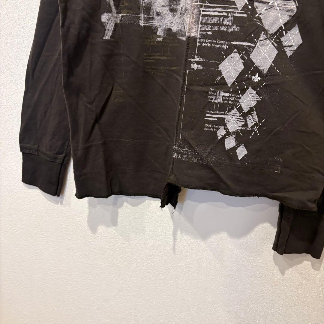 グリップジーンズ ロンT 長袖 プリント 黒 ブラック　ヴィンテージ ストリート 4