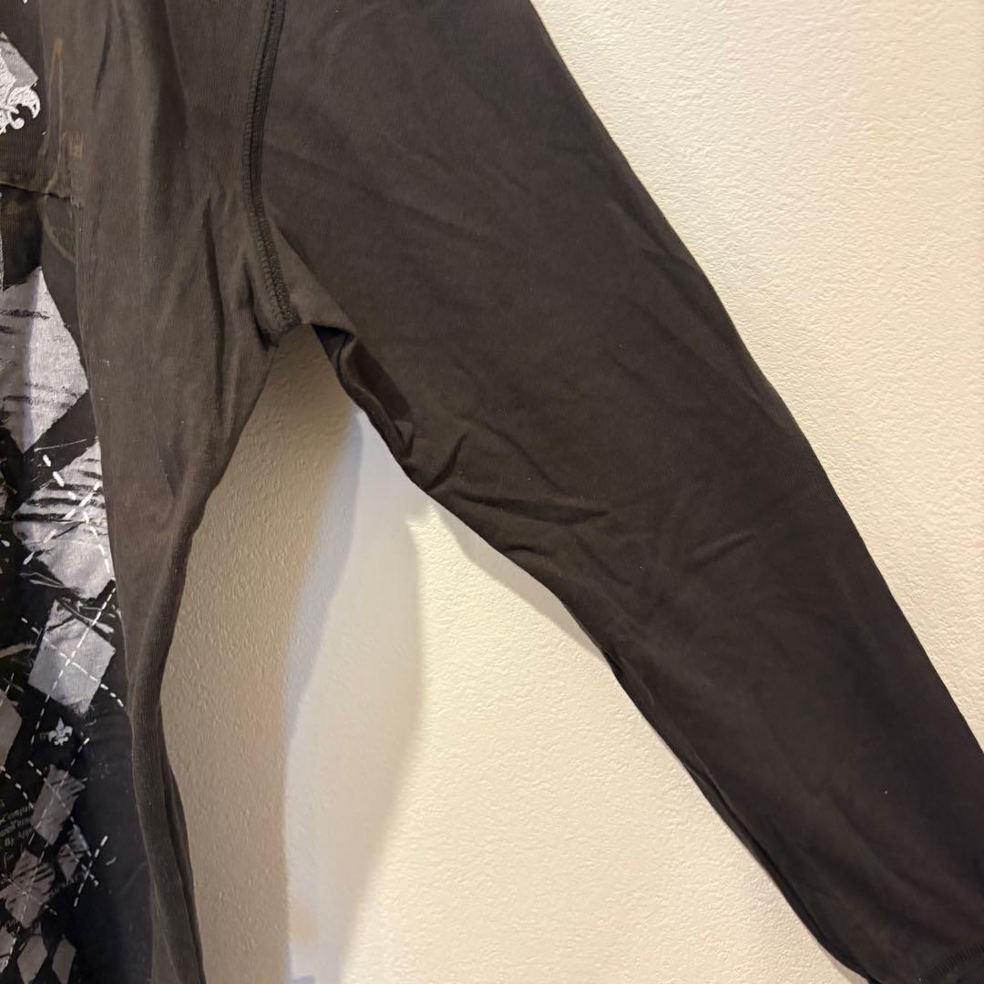 グリップジーンズ ロンT 長袖 プリント 黒 ブラック　ヴィンテージ ストリート 5