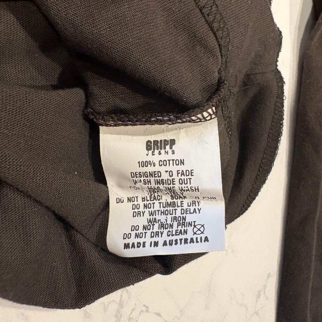 グリップジーンズ ロンT 長袖 プリント 黒 ブラック　ヴィンテージ ストリート 8