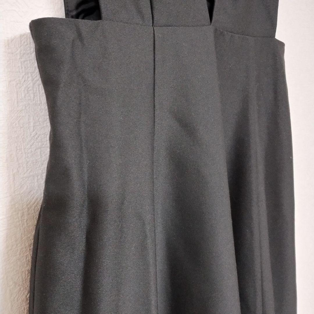 proportionプロポーション 黒ノースリーブフレアドレス M ビジュー 3