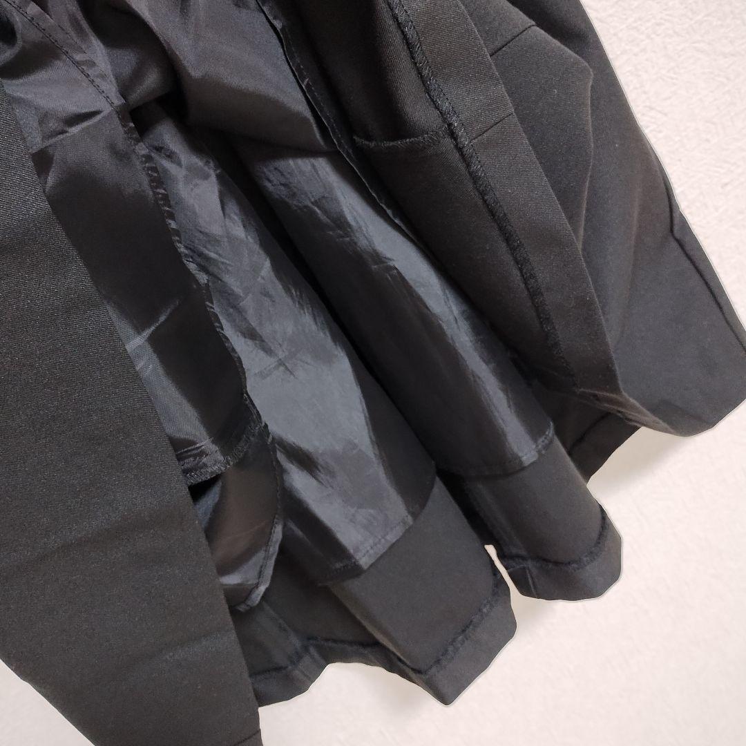 proportionプロポーション 黒ノースリーブフレアドレス M ビジュー 5