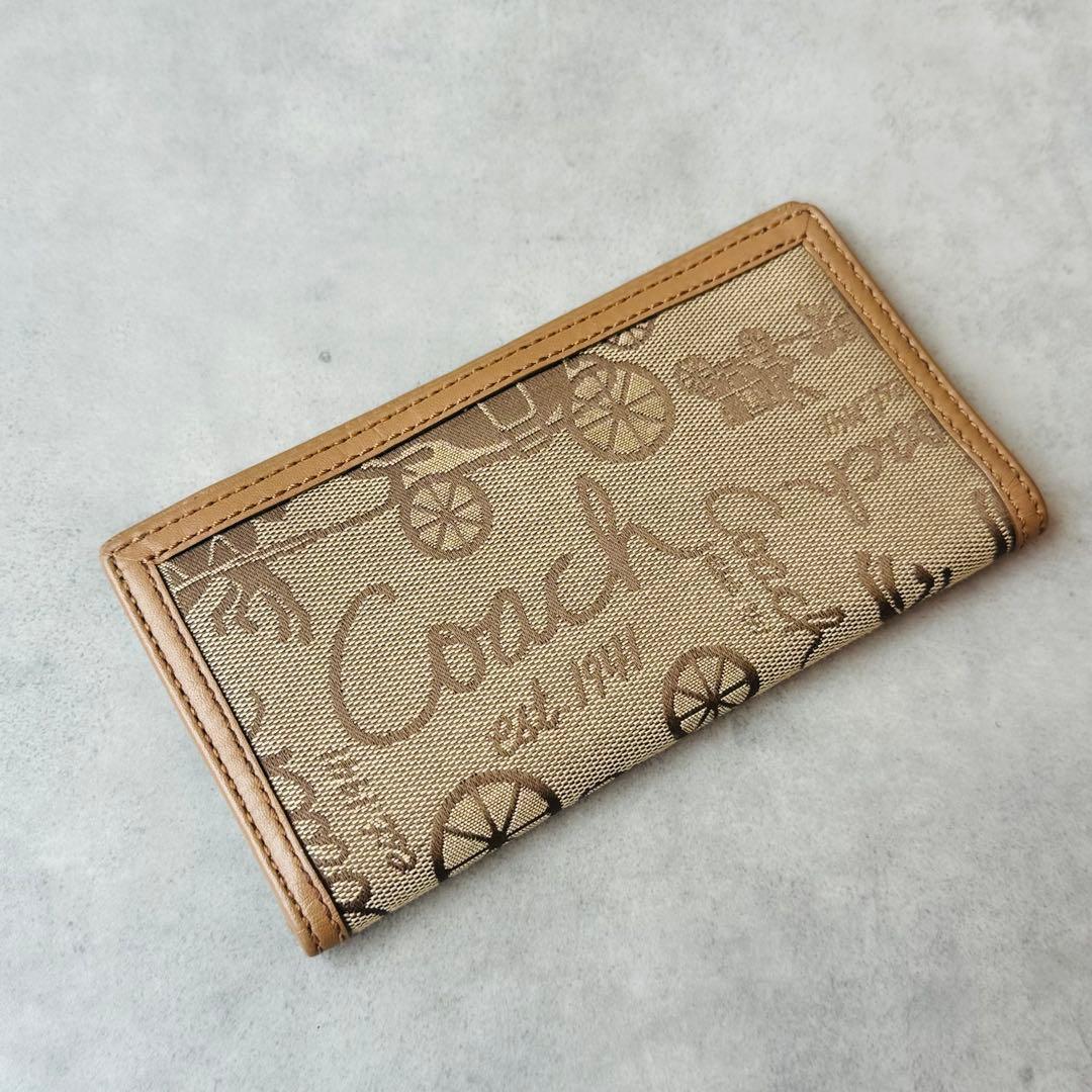 Y2K COACH ホースキャリッジ　二つ折り長財布 札入れ パスポートケース 3