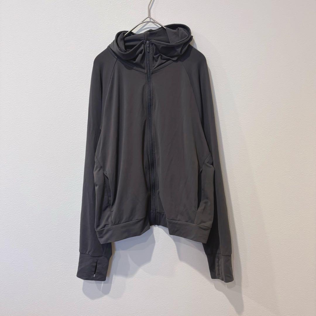 ユニクロ エアリズム パーカー　ストレッチ グレー M 長袖 UVカット 速乾