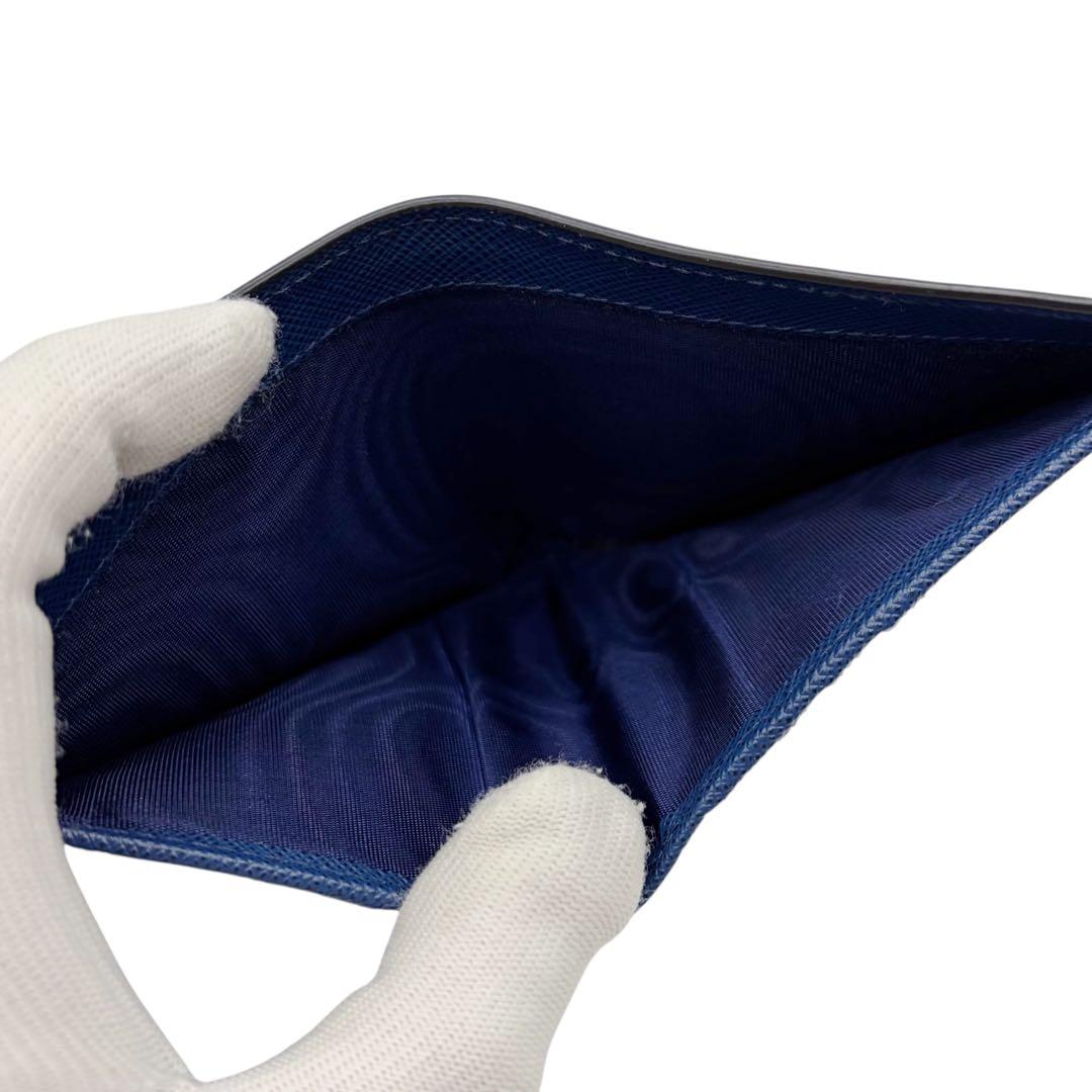 ⭐️美品⭐️ プラダ サフィアーノ ストライプ コンパクトウォレット 5