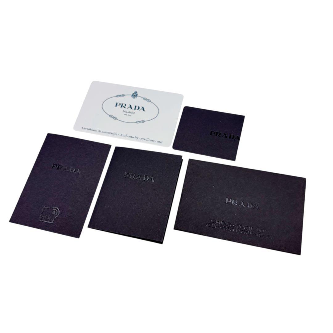 ⭐️美品⭐️ プラダ サフィアーノ ストライプ コンパクトウォレット 10