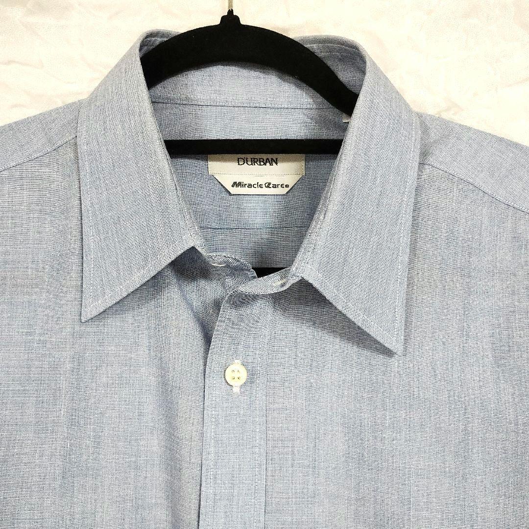 ダーバン DURBAN 青色 ボタンダウン 長袖シャツ 41-80サイズ 軽快 2