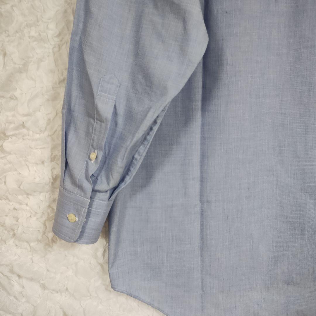 ダーバン DURBAN 青色 ボタンダウン 長袖シャツ 41-80サイズ 軽快 6