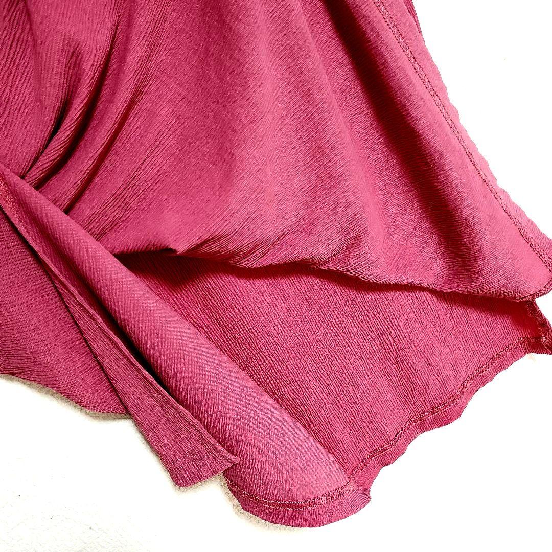 シュガー スプーン リブ素材 半袖カットソーワンピース ピンク F 軽やか 4