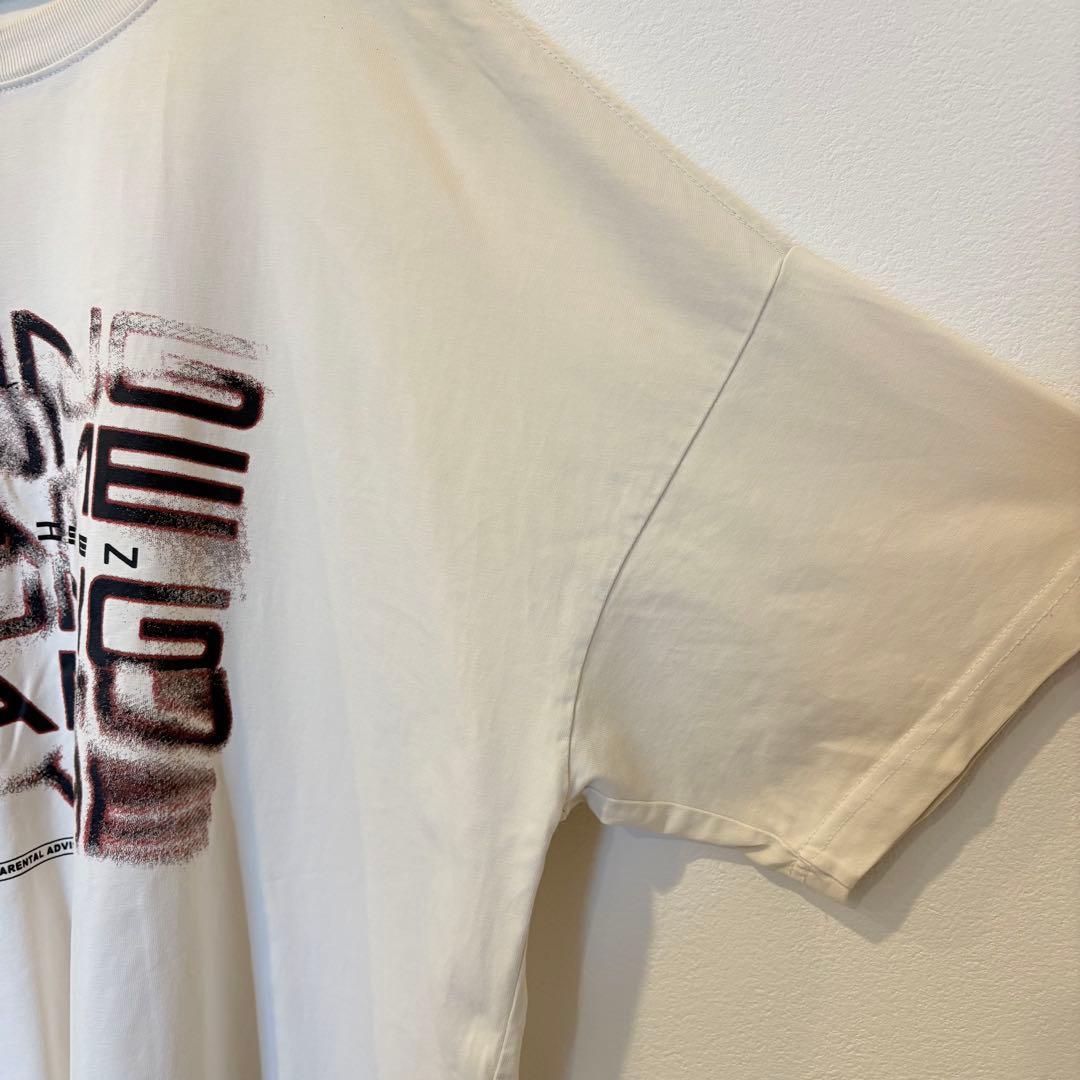 半袖Tシャツ ビッグシルエット プリント　白　ホワイト XL 大きいサイズ 6