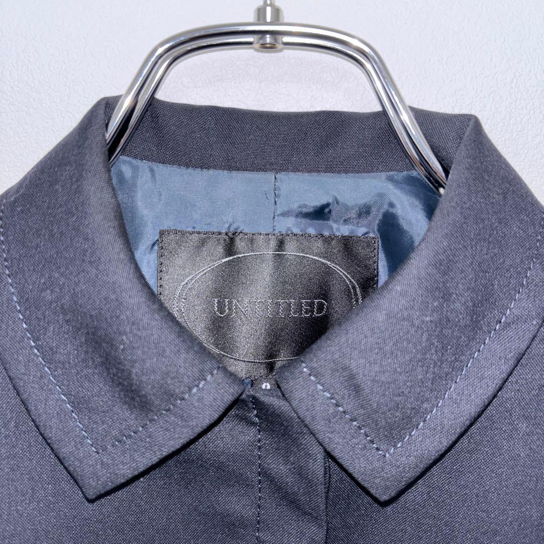 UNTITLED ブラックスーツジャケットビジネス肩パッド有 S日本製d717 3