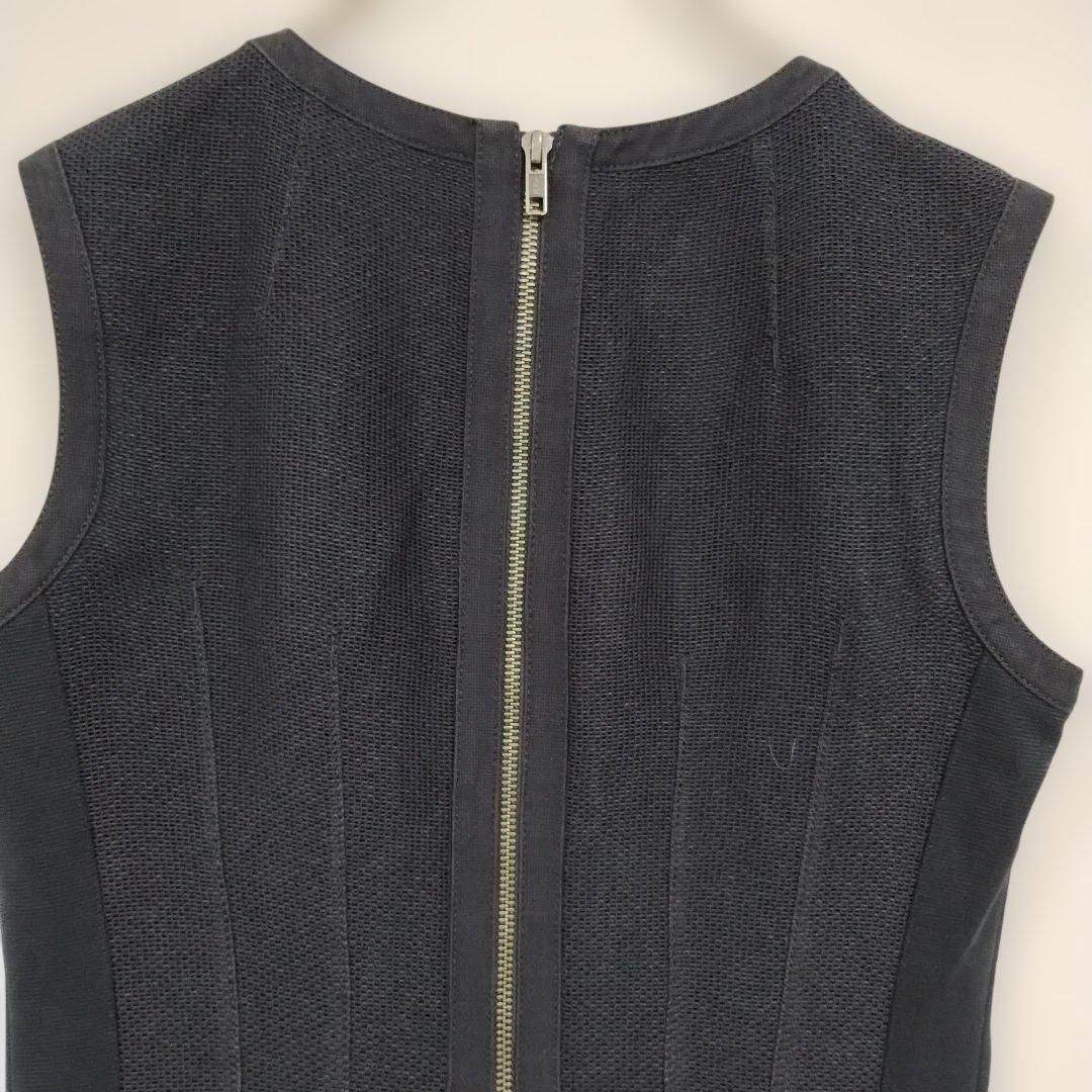 【ベラルディ】ネイビーブラック ノースリーブ タイトドレス S スタイリッシュ 8