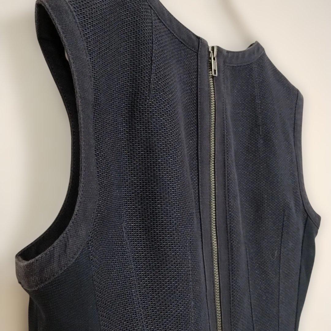 【ベラルディ】ネイビーブラック ノースリーブ タイトドレス S スタイリッシュ 10