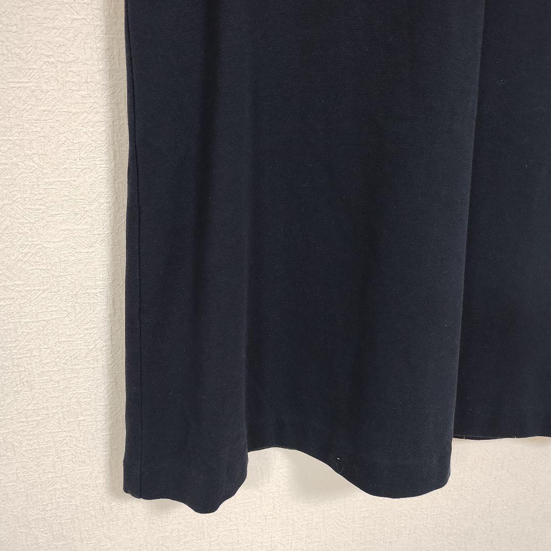 J・CREW ホワイト/ネイビー Vネック ノースリーブ ワンピース M リネン 3