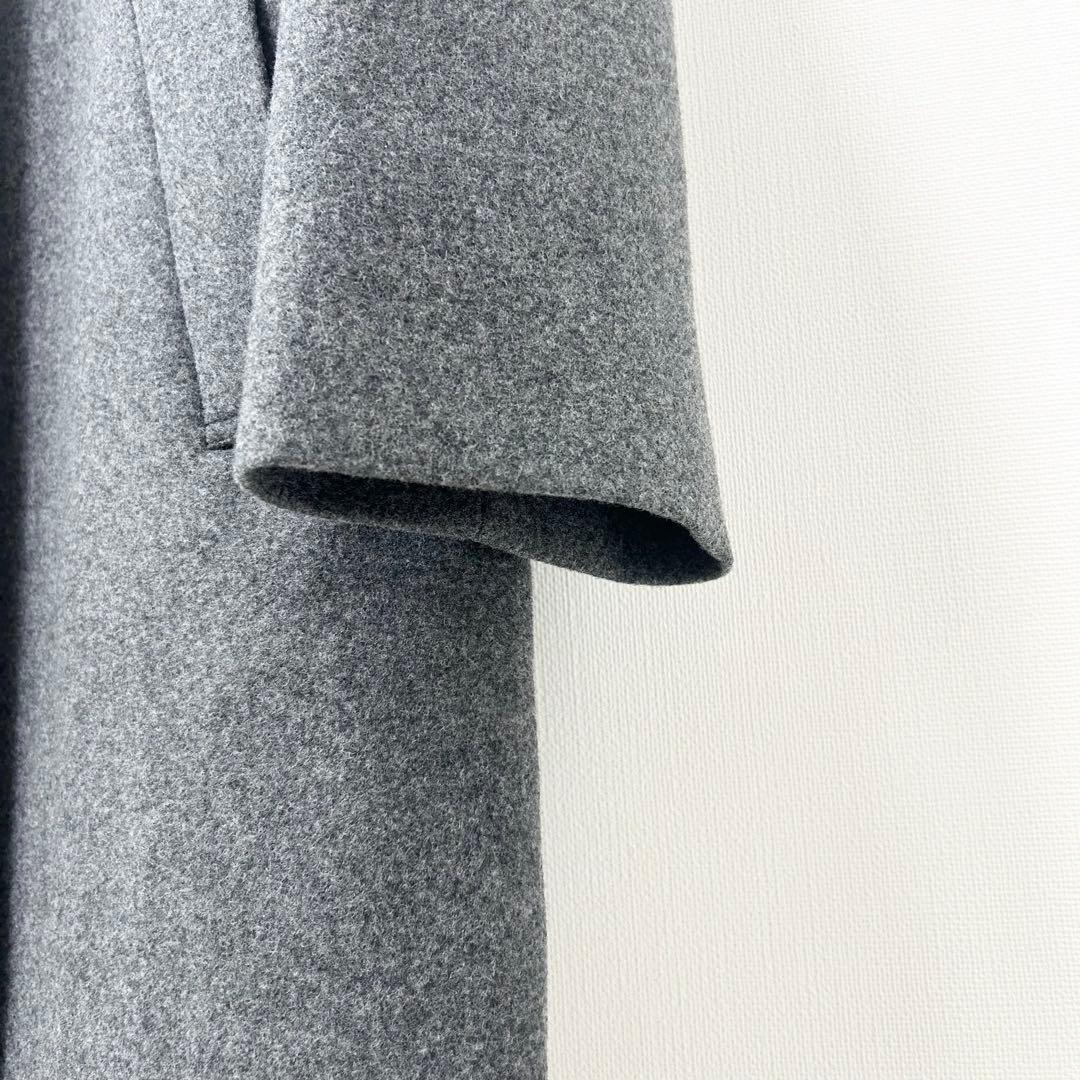 2025AW✨セオリーリュクス　ロングコート　ノーカラー　グレー　38 6