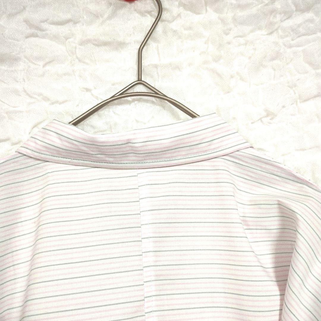 chocolat raffine ピンクストライプ長袖シャツ オーバーサイズ 6