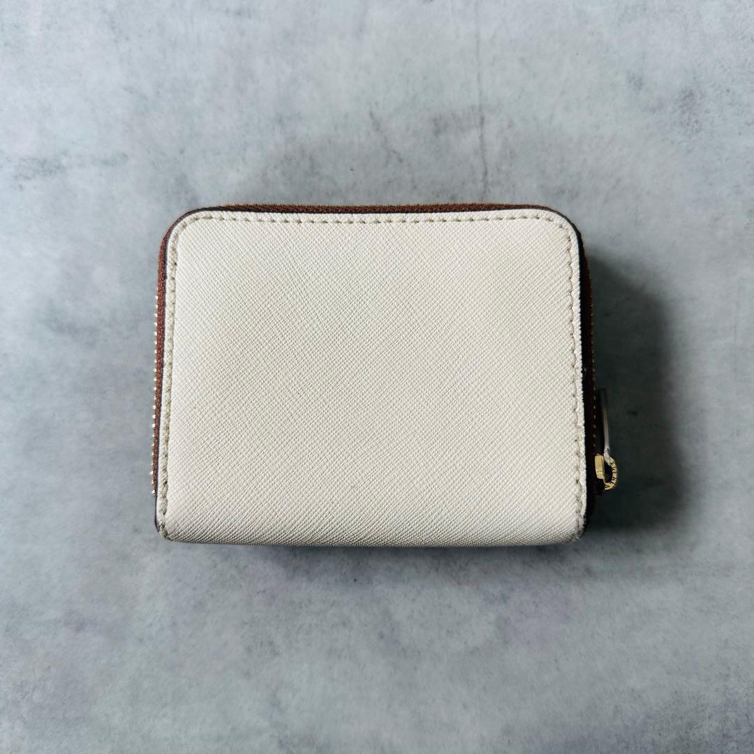 MICHAEL KORS JET SET TRAVEL 三つ折り財布 茶×白 2