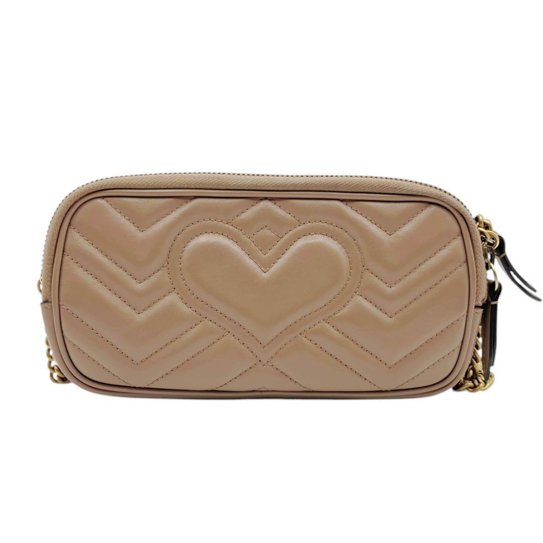 良品✨ グッチ GGマーモント キルティング チェーン ショルダーバッグ 2