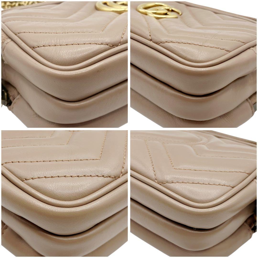 良品✨ グッチ GGマーモント キルティング チェーン ショルダーバッグ 8