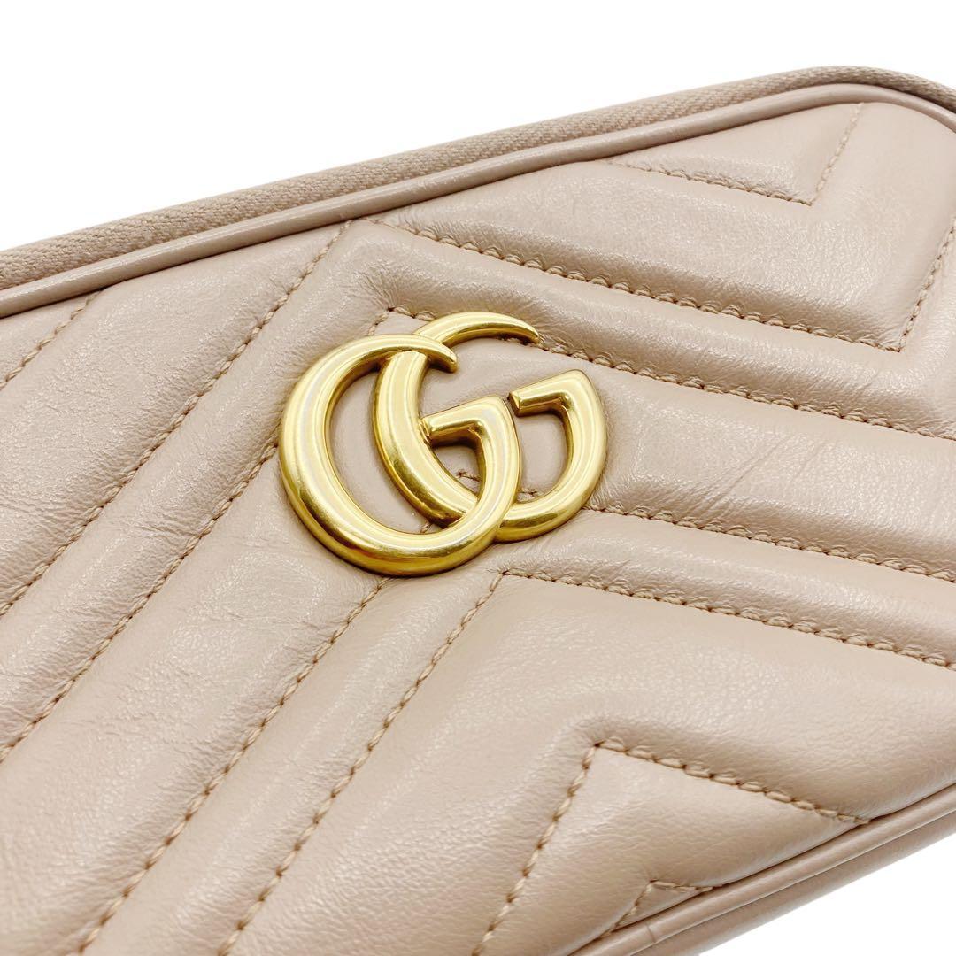 良品✨ グッチ GGマーモント キルティング チェーン ショルダーバッグ 9