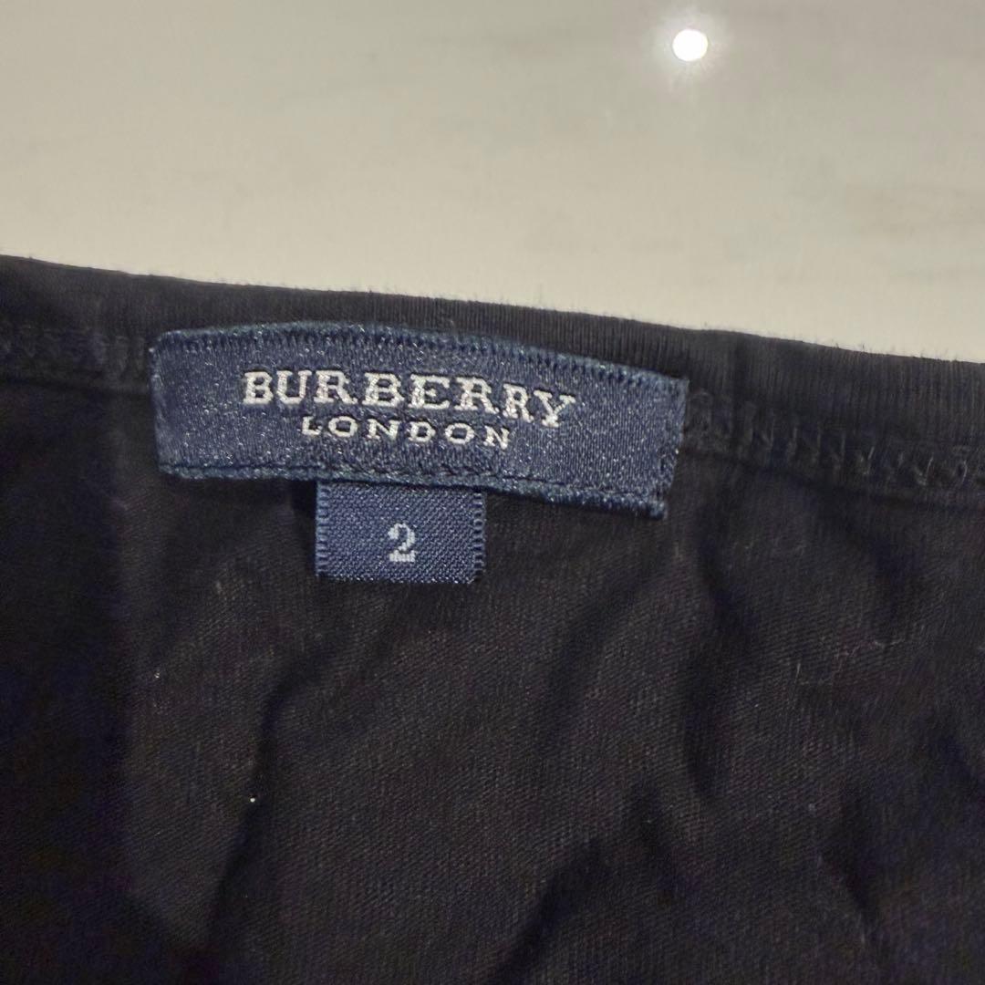 Burberry London半袖Tシャツ サイズ2 黒 チェック 4