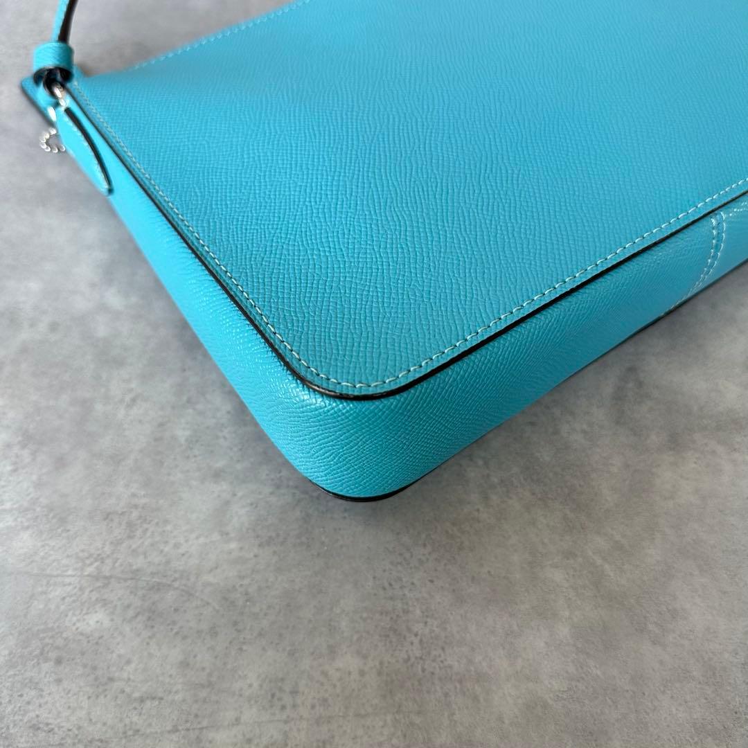 COACH Rowan File Shoulder Bag Aqua Blue 11
