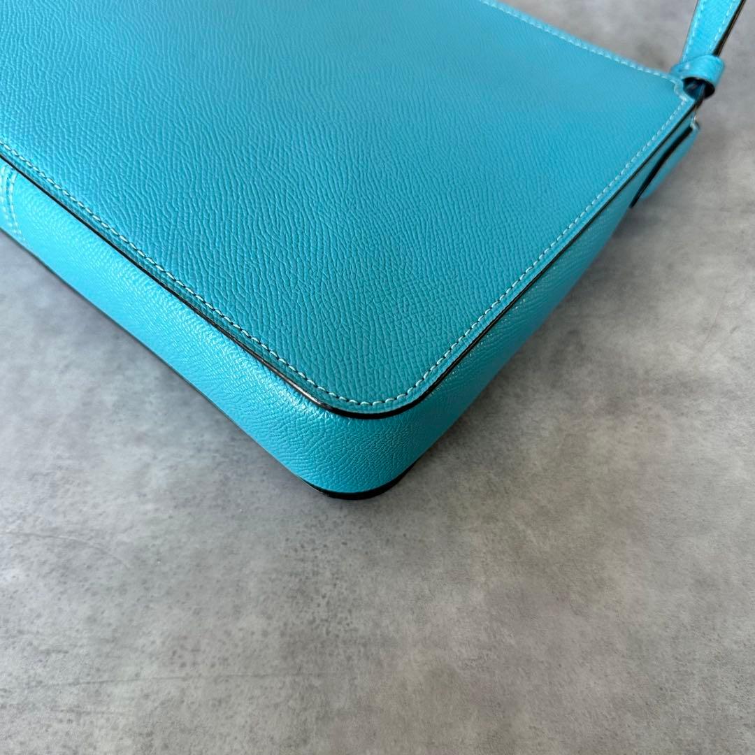 COACH Rowan File Shoulder Bag Aqua Blue 12