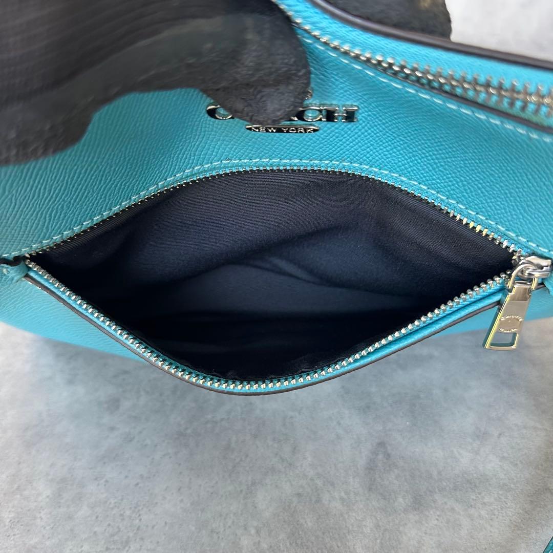 COACH Rowan File Shoulder Bag Aqua Blue 16