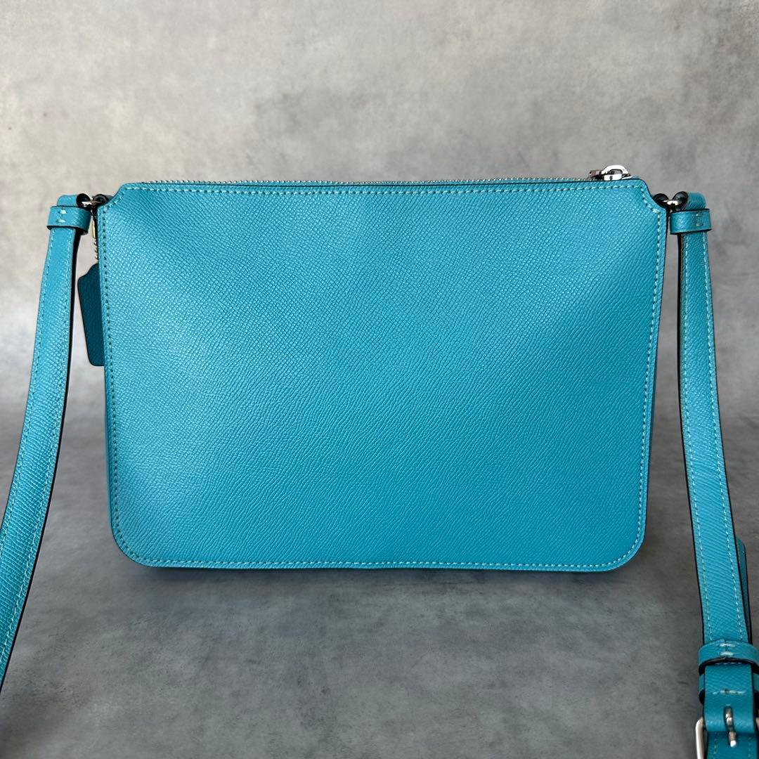 COACH Rowan File Shoulder Bag Aqua Blue 3