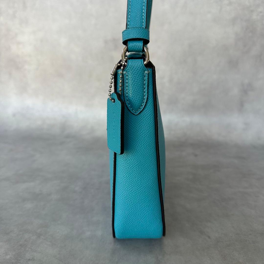 COACH Rowan File Shoulder Bag Aqua Blue 4