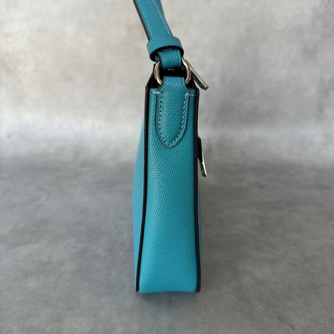 COACH Rowan File Shoulder Bag Aqua Blue 5