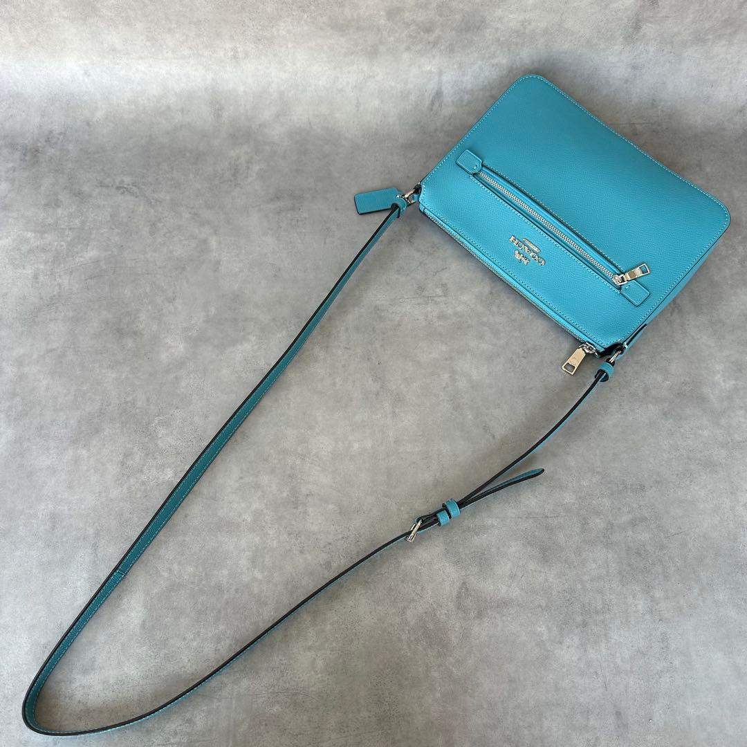 COACH Rowan File Shoulder Bag Aqua Blue 6